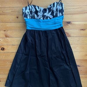 Charlotte Russe Black houndstooth with Turquoise size Small